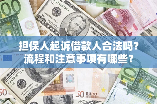 北京担保人起诉借款人合法吗？流程和注意事项有哪些？